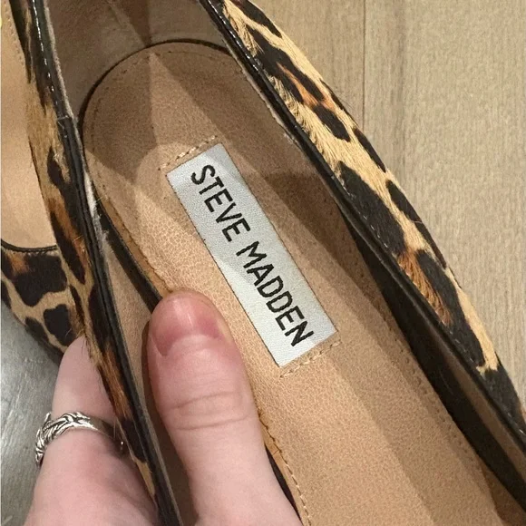 Steve Madden leopard print pony hair platform heels! - Picture 2 of 3